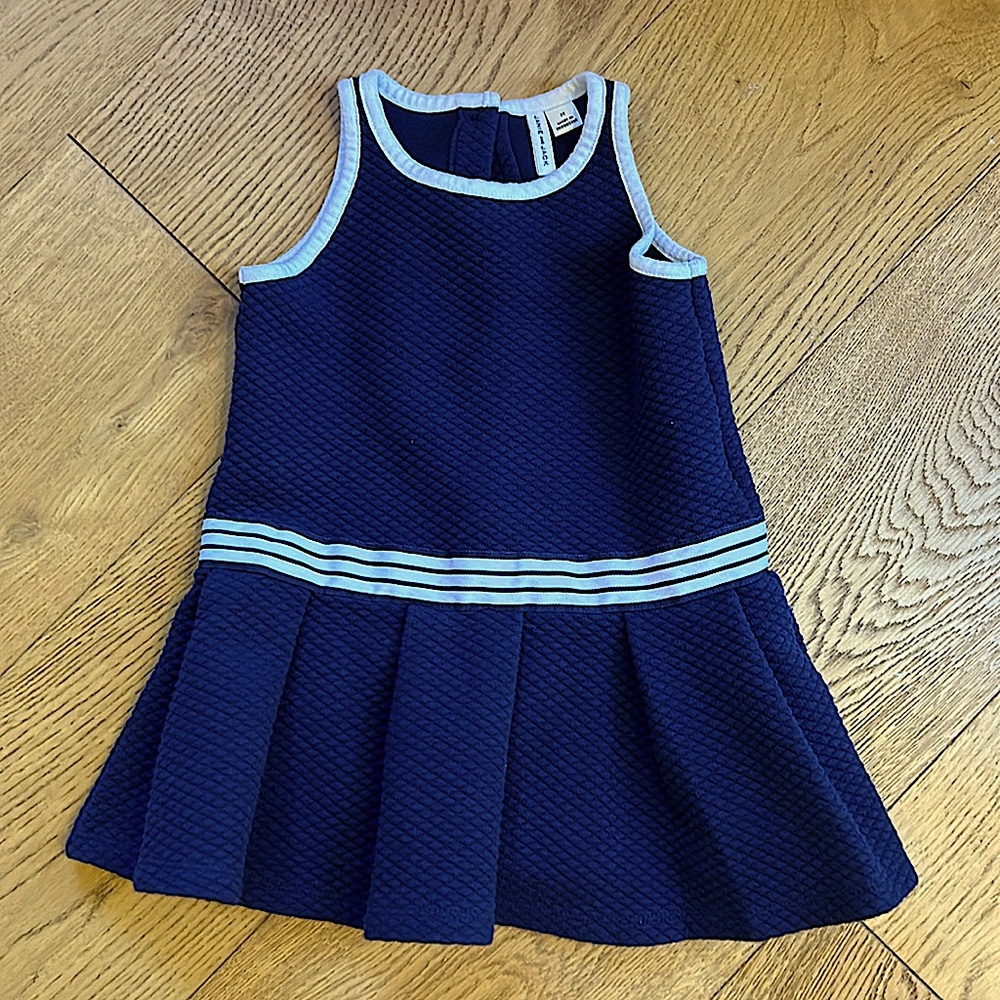 Janie and Jack navy with white trim dress size 2T